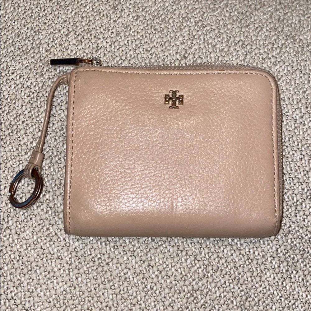 Tory Burch Cardholder Wallet in Nude Pink